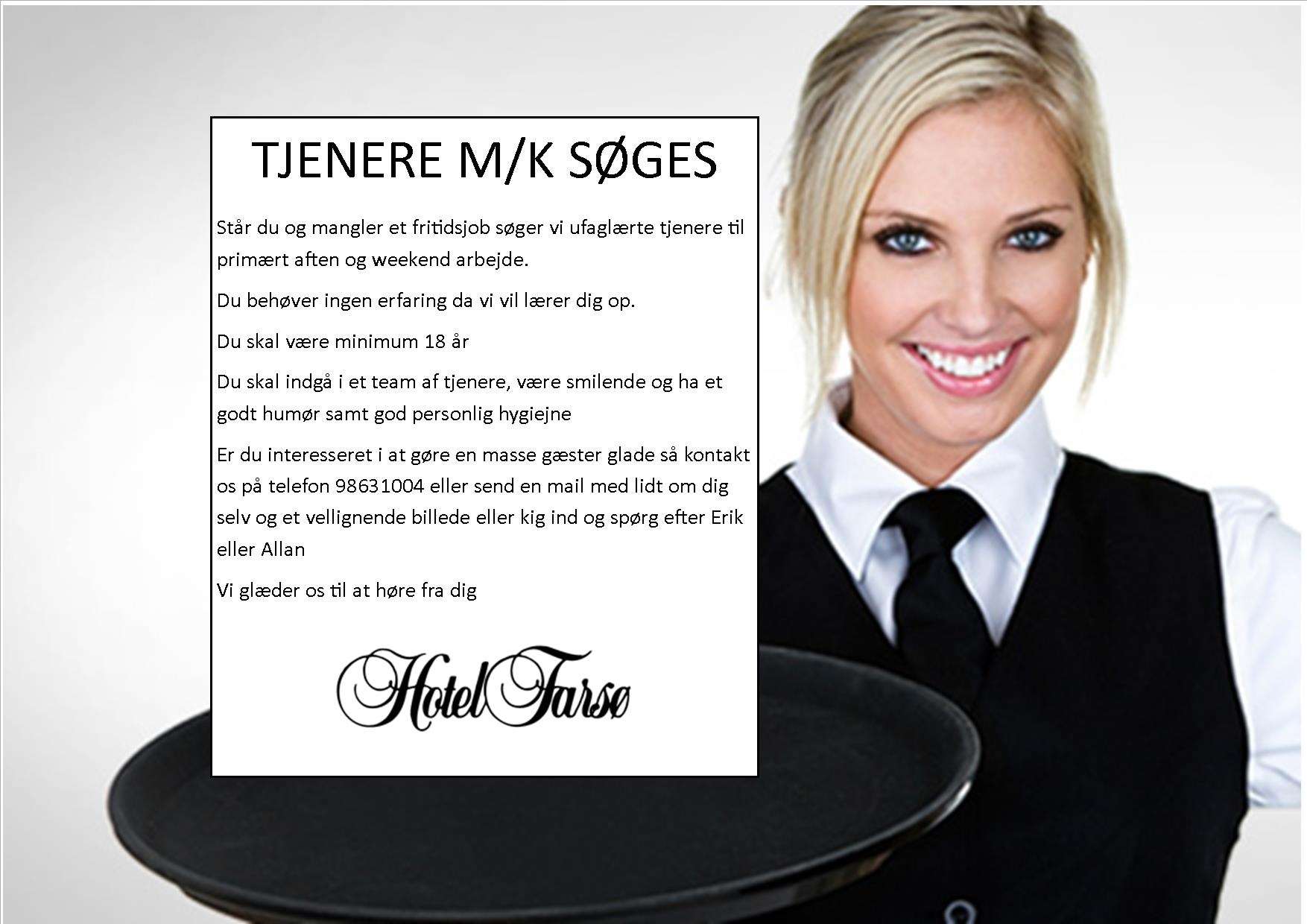 tjenere søges